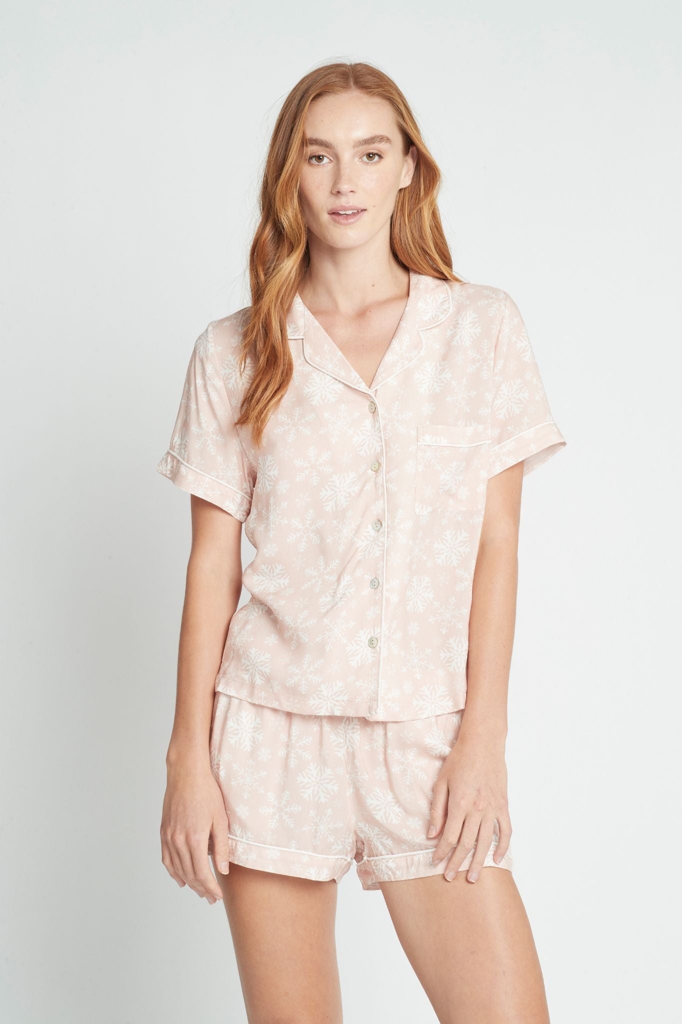 Riviera Personalised Linen Pyjama Set Blush