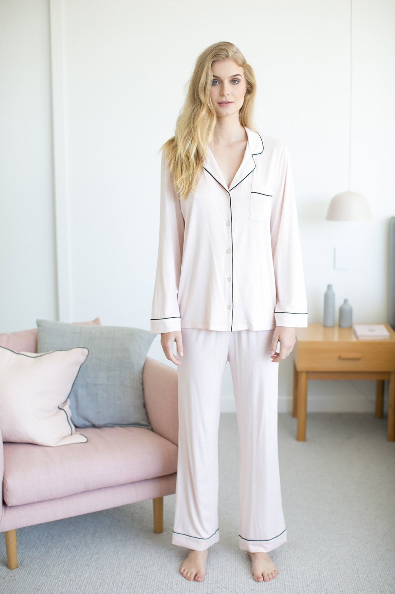 Petra Womens Personalised Tencel™ Modal Pyjama Lounge Set Blush